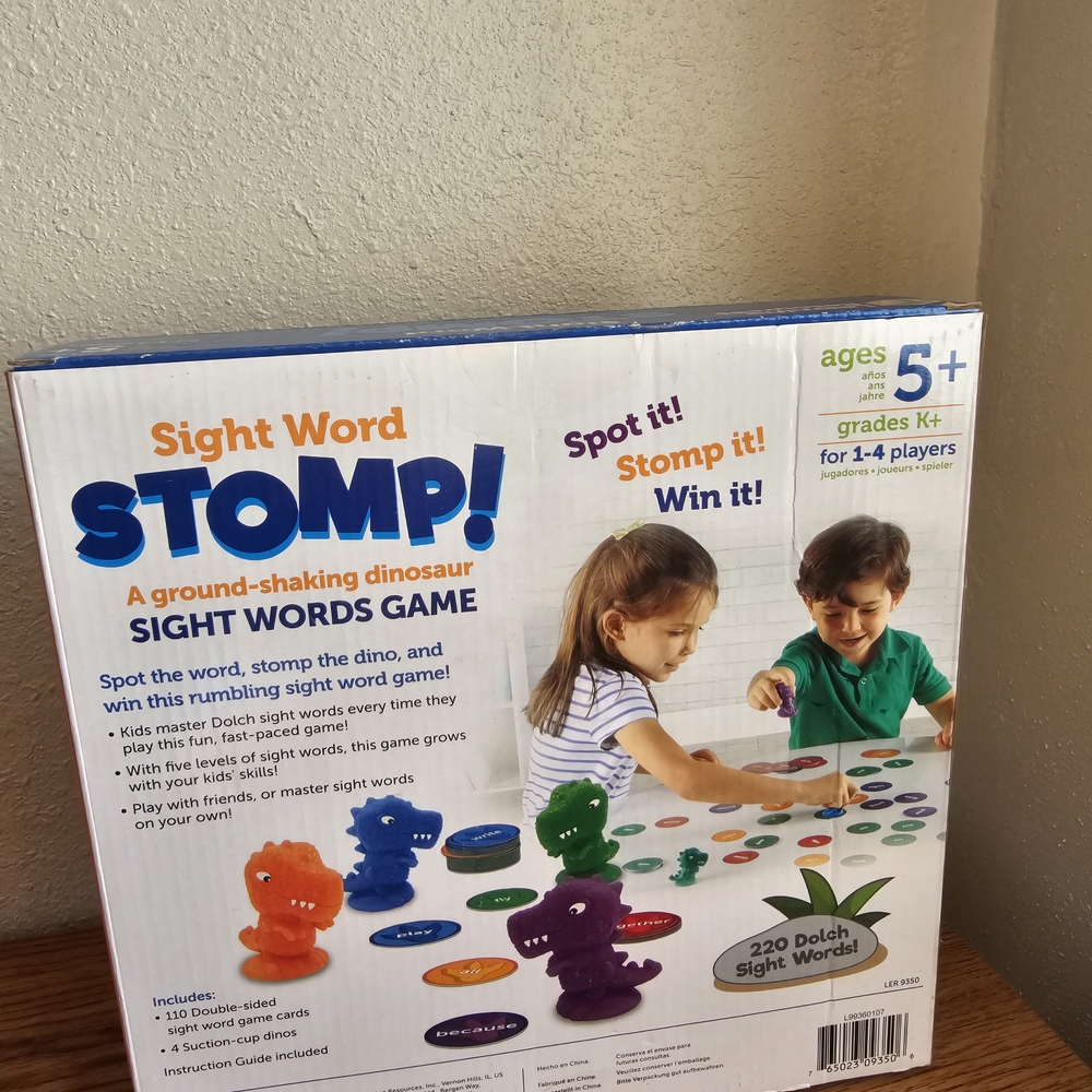 Learning Resources Sight Word Stomp Game 5+ Kids 1-4 Players Complete Reading - Picture 3 of 8